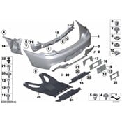 BMW Cover Towing Eye Rear Primed (M) - Genuine BMW 51128052679