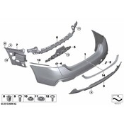 BMW Reinforcement Bumper Rear Bottom (MPaket) - Genuine BMW 51128054565