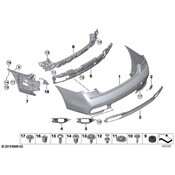 BMW Bumper Cover Spacer Panel - Genuine BMW 51128061150