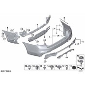 BMW Tow Hook Cover - Genuine BMW 51128073380