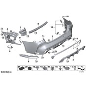 BMW Bumper Cover Support Rail - Genuine BMW 51128074728