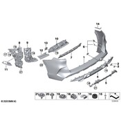 BMW Bumper Cover Bracket - Genuine BMW 51128075210