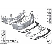 BMW Bumper Cover Support Rail - Genuine BMW 51128075247