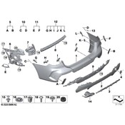 BMW Bumper Cover Support Rail - Genuine BMW 51128075843
