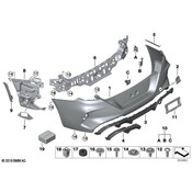 BMW Bumper Cover Support Rail - Genuine BMW 51128081496
