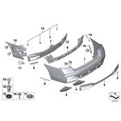BMW Bumper Cover Support Rail Insulator - Genuine BMW 51128095839