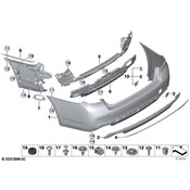 BMW Bumper Cover Support Rail - Genuine BMW 51129498618