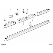 BMW Moulding Rocker Panel Right (Black) - Genuine BMW 51131932804