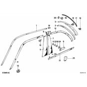 BMW Moulding Roof Right (Black) - Genuine BMW 51131953066