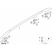 BMW AdapterRoof Railing Frnt Rght-Rr Lft - Genuine BMW 51137030880