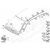 BMW Roof Moulding Prime-Coated Left - Genuine BMW 51137124257