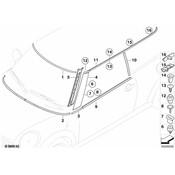 MINI Body B-Pillar Molding - Genuine MINI 51137146099