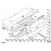 BMW Trim Strip Boot Lid-Tailgate Primed - Genuine BMW 51137165525
