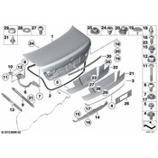 BMW Grip Trunk Lid (Chrom - Rvc) - Genuine BMW 51137200035