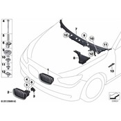 BMW Grille Front Left - Genuine BMW 51137203205