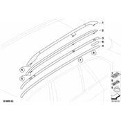 BMW Roof Moulding Left (Black) - Genuine BMW 51137230373