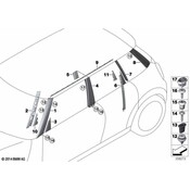 Mini Body A-Pillar Trim Panel Bracket - Genuine Mini 51137328935