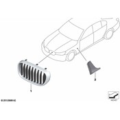 BMW Grille - Genuine BMW 51137357011