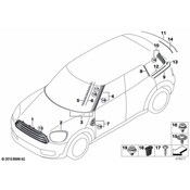 Mini Hood Molding - Genuine Mini 51137438915