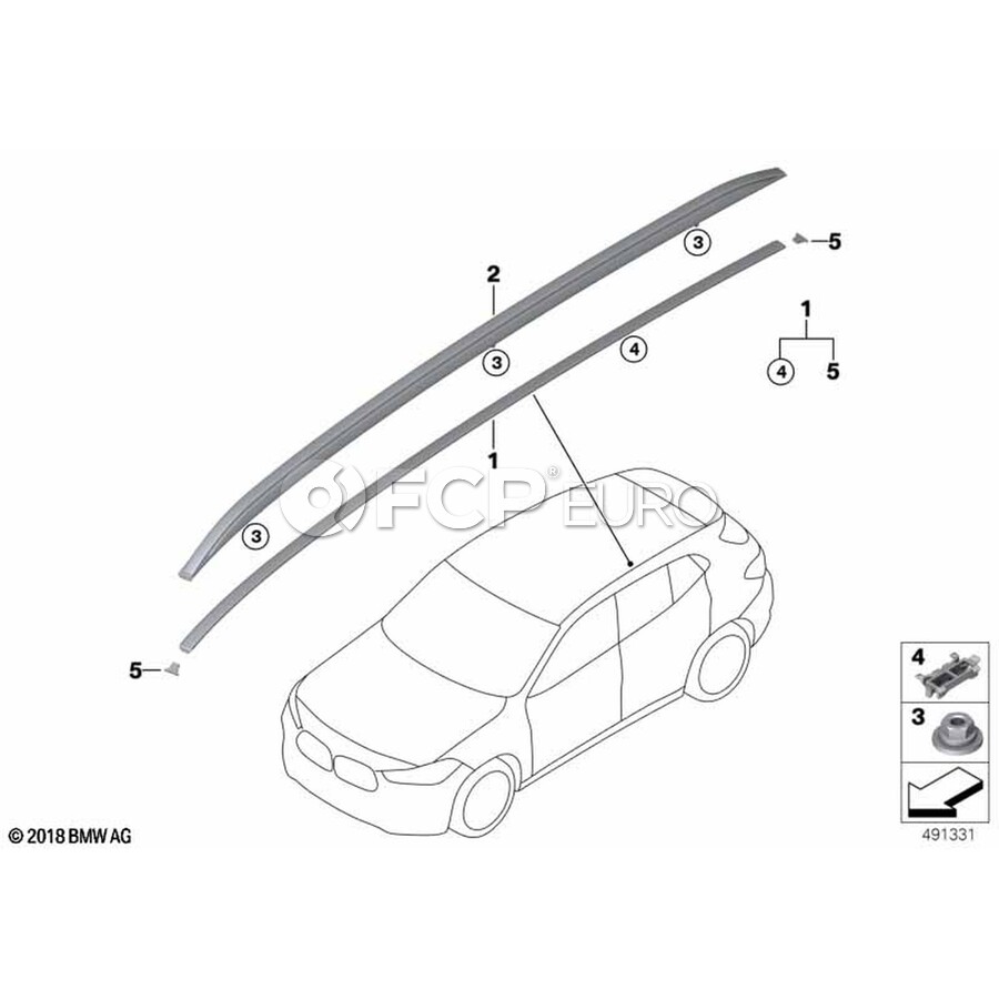 BMW Roof Drip Molding - Genuine BMW 51137479468 | FCP Euro