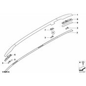 BMW Adapter Roof Railing - Genuine BMW 51138208785