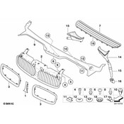 BMW Grille Frame Front - Genuine BMW 51138268325
