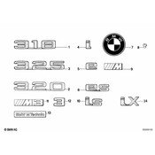 BMW Emblem Adhered Rear (Ix) - Genuine BMW 51141945034
