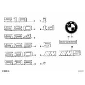 BMW Emblem Adhered Rear (I) - Genuine BMW 51141946165