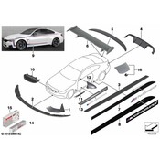BMW Foil Motorsport Strip Left - Right (M Performance) - Genuine BMW 51142351090
