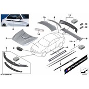 BMW Foil Accentuation Strip Left - Right (M Performance) - Genuine BMW 51142406145