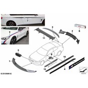 BMW Foil Accentuation Strip Left - Right (M Performance) - Genuine BMW 51142457658