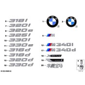 BMW Deck Lid Emblem - Genuine BMW 51145A48C56