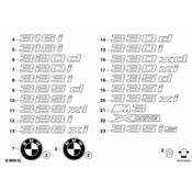 BMW Emblem Adhered Rear (335Xi) - Genuine BMW 51147166219
