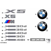 BMW Lettering (X5) - Genuine BMW 51147206121