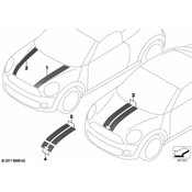 MINI Hood Decal - Genuine MINI 51147310497