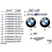 BMW Lettering (X Drive 25I) - Genuine BMW 51147362669