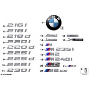 BMW Deck Lid Emblem - Genuine BMW 51147423376