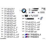 BMW Deck Lid Emblem - Genuine BMW 51148072622