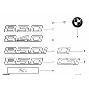 BMW Emblem Adhered Rear (Ci) - Genuine BMW 51148165174