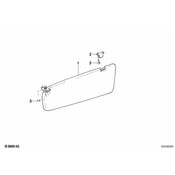 BMW Sun Visor Right (Anthrazit) - Genuine BMW 51161917900
