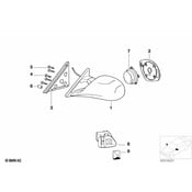BMW Mirror Glas Heated (Drivers Side) (M Technic) - Genuine BMW 51162267191
