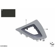 BMW Centre Console CoverGear Select Switch (M Performance) - Genuine BMW 51162343739