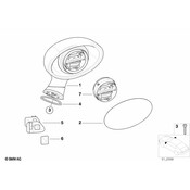 BMW Convex Mirror Glass - Genuine BMW 51162693066