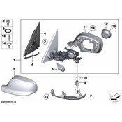 BMW Set Covers Housing Bottom (Gloss Black) - Genuine BMW 51163455433