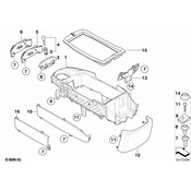 BMW Lock F Centre Armrest Covers (Dark Silver) - Genuine BMW 51167002397