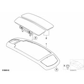 BMW Set Of Covers Centre Armrest (Black) - Genuine BMW 51167018140