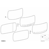 BMW Mirror Glass Heated Plane Left - Genuine BMW 51167116747