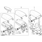BMW Cover Centre Arm Rest (Black) - Genuine BMW 51167124592