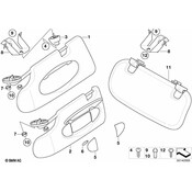 Mini Sun Visor - Genuine Mini 51167134459