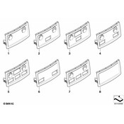 BMW Cover Poplar Woodgrain Rear (Braun) - Genuine BMW 51167141077